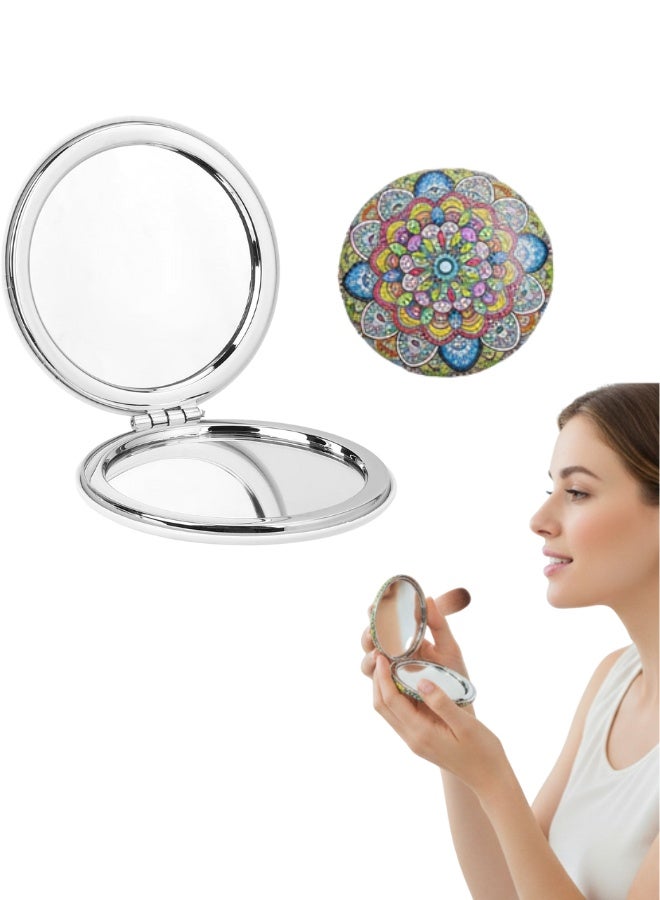 Adjustable Travel Vanity Mirror – Handheld Double-Sided Makeup Mirror for Purse & Desk - Image 1